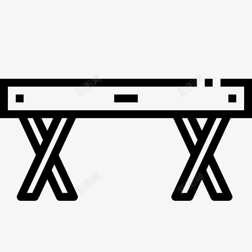 餐桌书桌家具图标svg_新图网 https://ixintu.com 书桌 家具 家用 餐桌