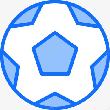 球足球70蓝色图标图标