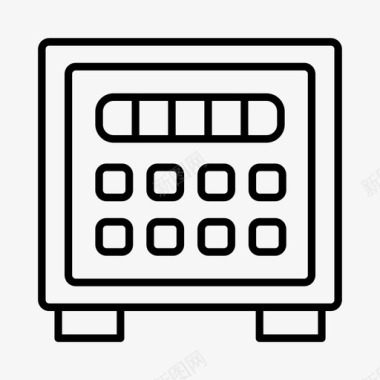 银行金库现金商业图标图标