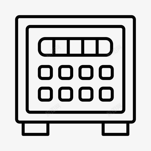 银行金库现金商业图标svg_新图网 https://ixintu.com 保险箱 商业 现金 货币 金库 金融 银行