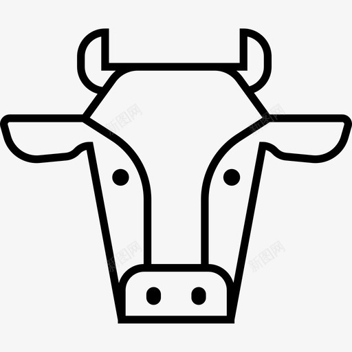 牛动物牛肉图标svg_新图网 https://ixintu.com 乳制品 动物 家养 牛肉 营养品