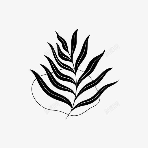 树枝叶手工绘制自然图标svg_新图网 https://ixintu.com 手工 枝叶 树枝 绘制 自然