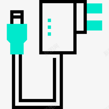 充电器电子72单色图标图标