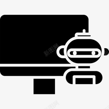 机器人人工智能52字形图标图标