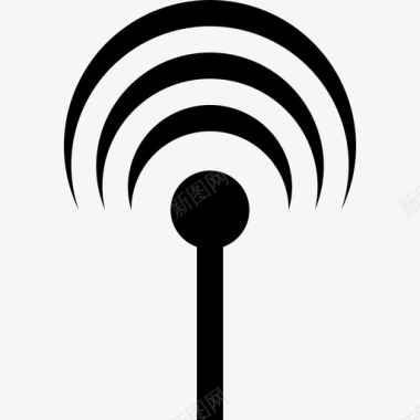 收音机天线信号技术无线图标图标