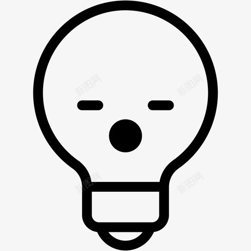 睡眠表情情绪图标svg_新图网 https://ixintu.com 情绪 感觉 灯泡 睡眠 表情