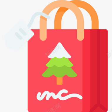 购物袋圣诞礼物2扁平图标图标