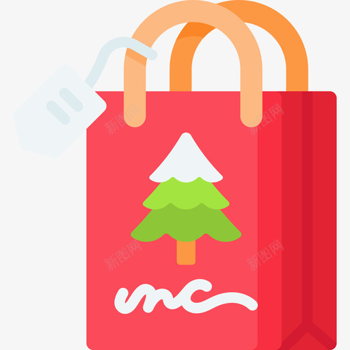 购物袋圣诞礼物2扁平图标svg_新图网 https://ixintu.com 圣诞 扁平 礼物 购物袋