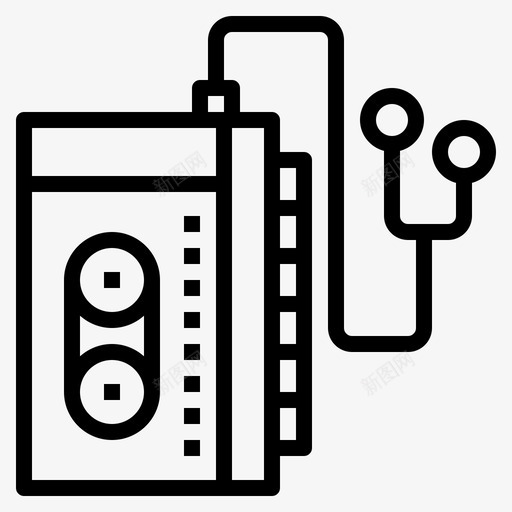 录音机音乐歌曲图标svg_新图网 https://ixintu.com 复古 小工 工具 录音机 歌曲 磁带 随身听 音乐
