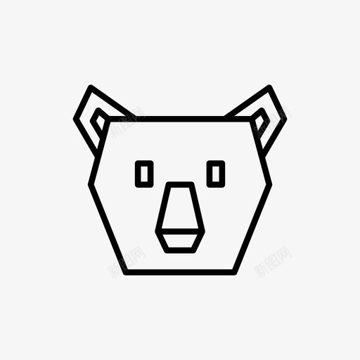 北极熊动物动物脸图标svg_新图网 https://ixintu.com 冬天 动物 北极熊 可爱