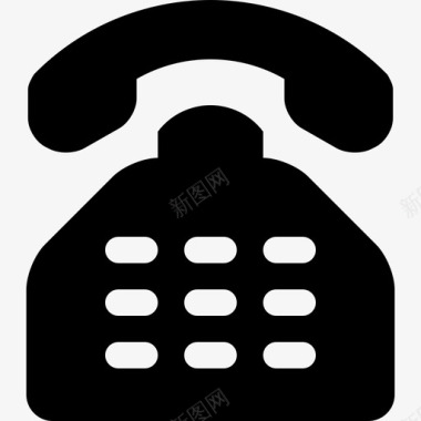 传统手机古董拨号电话图标图标