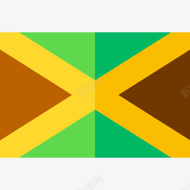 牙买加雷鬼30平坦图标图标
