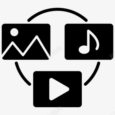 多媒体娱乐音乐图标图标