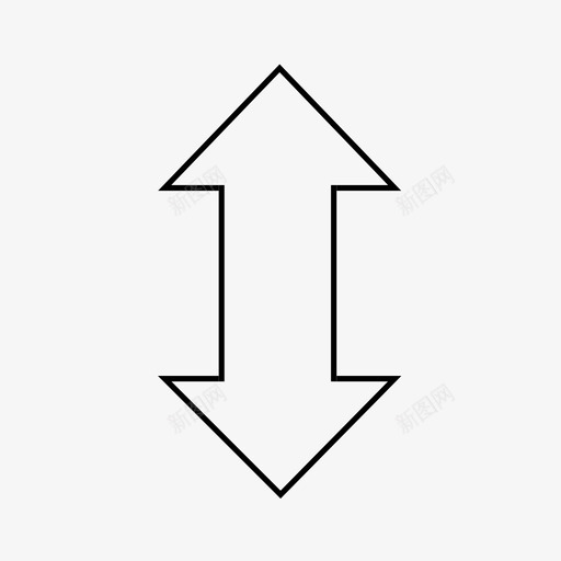 上下双向箭头-1svg_新图网 https://ixintu.com 上下双向箭头-1