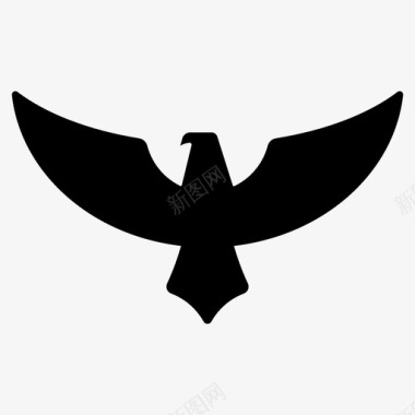 鹰鸟飞图标图标