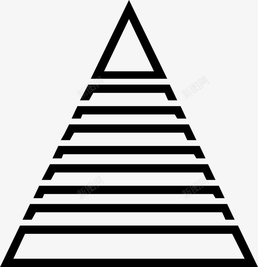 金字塔指南增长图标svg_新图网 https://ixintu.com 增长 指南 统计 营销 金字塔