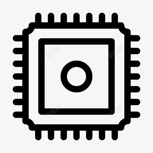 微芯片硬件处理器图标svg_新图网 https://ixintu.com 公司 办公 商业 处理器 工作 概述 硬件 芯片