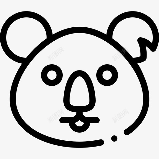 KoalaAustralia26线性图标svg_新图网 https://ixintu.com Australia Koala 线性