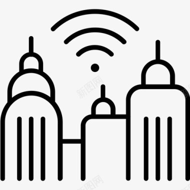 智慧城市互联网链接图标图标