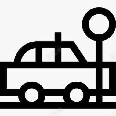 汽车城市47直线型图标图标