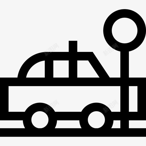 汽车城市47直线型图标svg_新图网 https://ixintu.com 市直 汽车城 线型