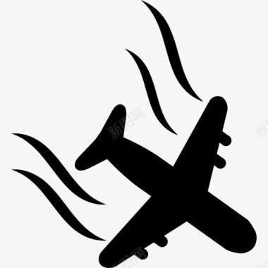 飞机坠毁飞机保险图标图标
