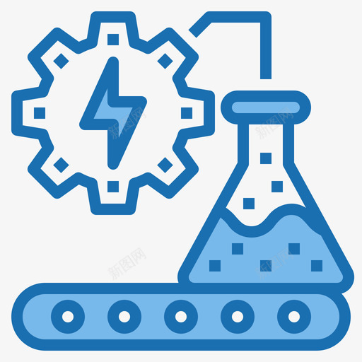 化学工厂设备蓝色图标svg_新图网 https://ixintu.com 化学 工厂 蓝色 设备