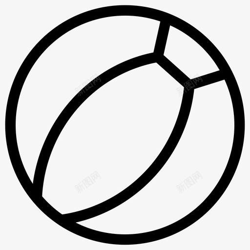 球沙滩排球图标svg_新图网 https://ixintu.com 度假 排球 旅游 沙滩