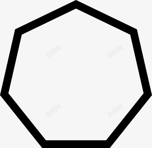 七边形二维几何图标svg_新图网 https://ixintu.com 二维 几何 几何形 形状 边形