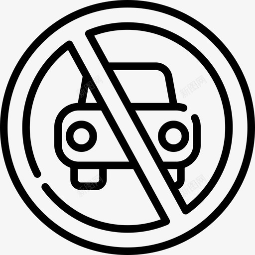车辆信号禁止7线性图标svg_新图网 https://ixintu.com 信号 禁止 线性 车辆