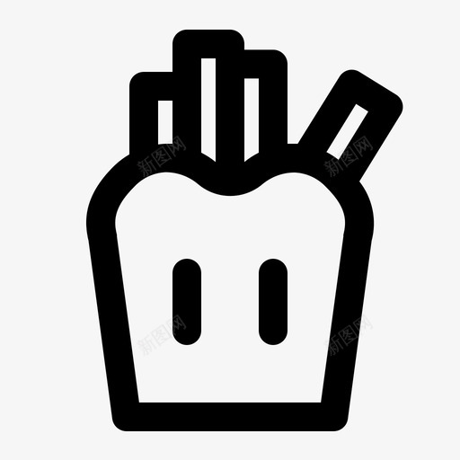 炸薯条吃快餐图标svg_新图网 https://ixintu.com 吃快餐 套餐 小吃 菜单 薯条 餐厅