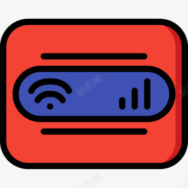 Wifi旅行配件4线性颜色图标图标