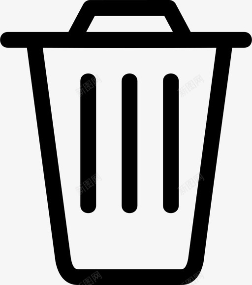 垃圾桶删除消除图标svg_新图网 https://ixintu.com 删除 垃圾桶 消除