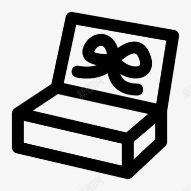 礼品盒周年纪念包装图标图标
