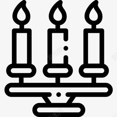 蜡烛魔法28直线型图标图标
