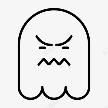 幽灵愤怒表情图标图标