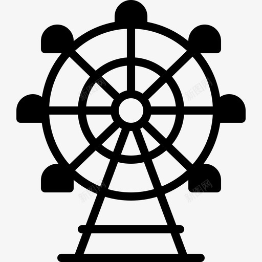 摩天轮嘉年华53填充图标svg_新图网 https://ixintu.com 嘉年华 填充 摩天轮