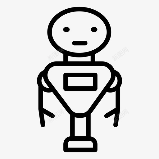 机器人人工智能图标svg_新图网 https://ixintu.com 人和 人工 人工智能 图标 技术 智能 机器 机器人 科学 线图