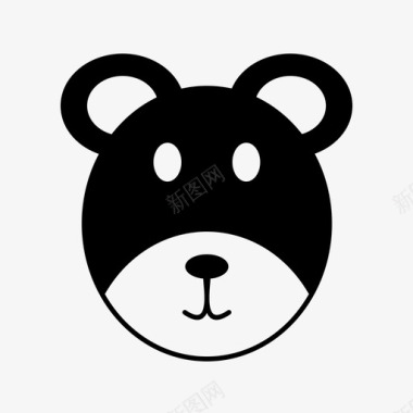 熊动物玩具图标图标