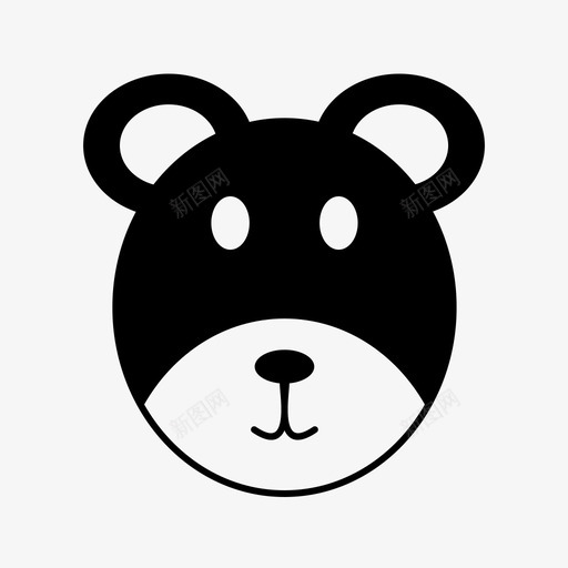 熊动物玩具图标svg_新图网 https://ixintu.com 动物 图标 玩具 雕文