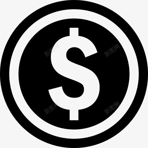 带美元符号的硬币金融货币图标svg_新图网 https://ixintu.com 号的 图标 实心 电子商务 硬币 符号 美元 财富 货币 金融