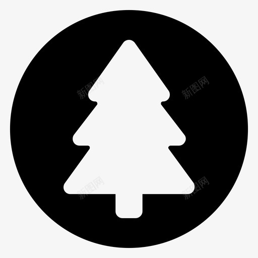 圣诞节装饰圣诞树图标svg_新图网 https://ixintu.com 圣诞树 圣诞节 装饰