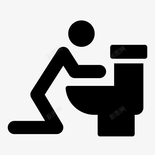 醉厕呕吐物卫生间图标svg_新图网 https://ixintu.com 卫生间 厕所 呕吐物 字形 醉厕