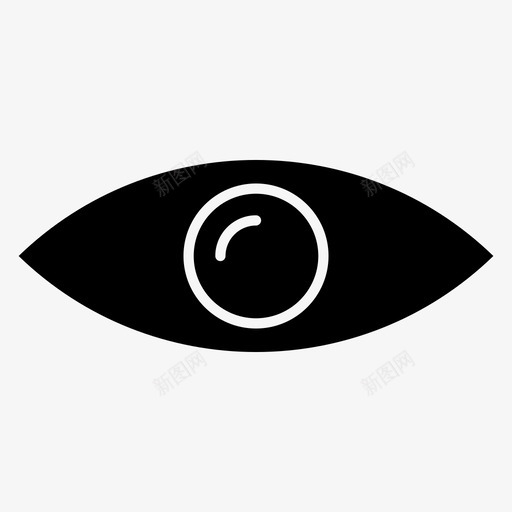 眼睛抽象的固体图标svg_新图网 https://ixintu.com 固体 抽象 眼睛