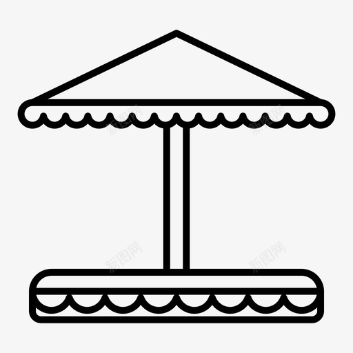 海滩马戏团帐篷图标svg_新图网 https://ixintu.com 帐篷 海滩 马戏团