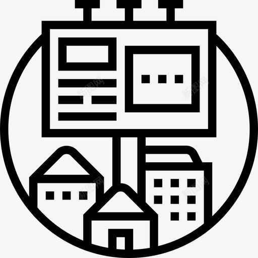 广告牌数字营销116线性图标svg_新图网 https://ixintu.com 广告牌 数字 线性 营销