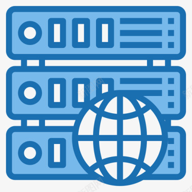 服务器存储接口95蓝色图标图标
