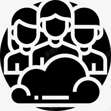 用户云技术30字形图标图标