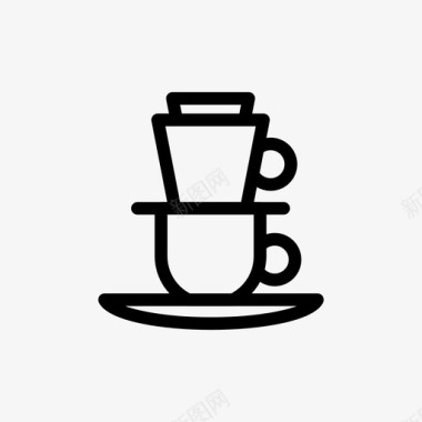 咖啡滴头饮料咖啡因图标图标