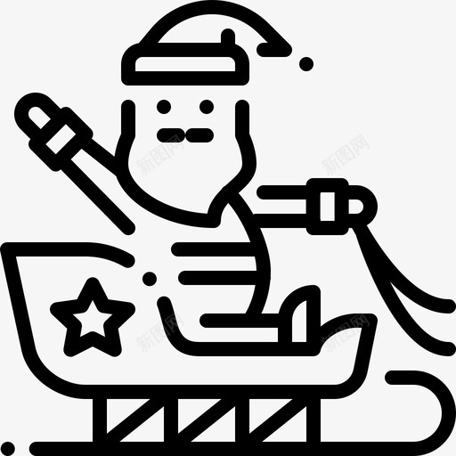 雪橇圣诞老人2直系图标svg_新图网 https://ixintu.com 圣诞老人 直系 雪橇